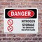Signmission Nitrogen Storage No Smoking No Open Flame Danger Sign, Plastic, 10in W x 7in L, 2PK OS-2PACK-DS-P-710-L-1459 - alternate 5